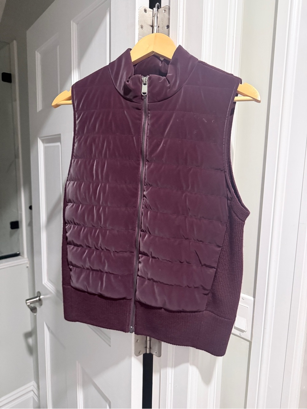 Athleta Women’s Quilted Zip-Front Vest - Deep Plum